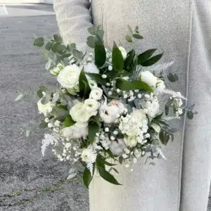 Bouquet de mariée hivernal