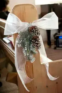 Banc d'église hivernal